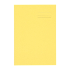 A4 Exercise Book 64 Page, 8mm Ruled With Margin, Yellow - Pack of 50